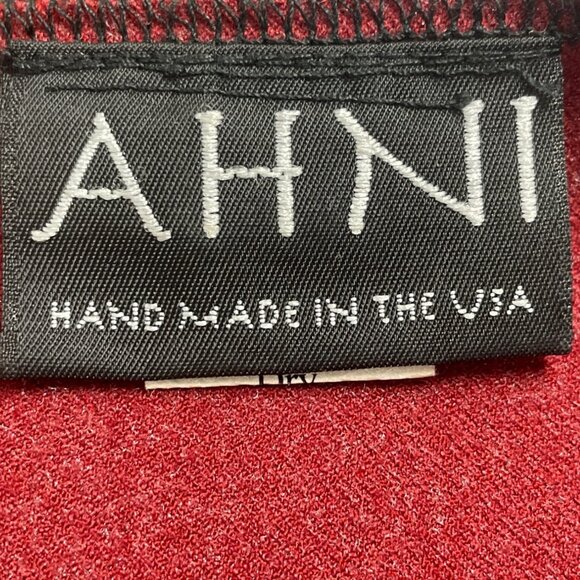 Ahni Womens Red & Black Wool Blend Wrap Jacket With Botanical Print Size 2 - Picture 5 of 7